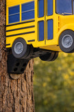 School Bus Birdhouse, 3D Printed Outdoor Bird House, Backyard Garden Decor