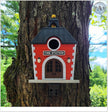 Fire Station Birdhouse, Decorative Firefighter Gift, 3D Printed USA Garden Decor
