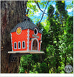 Fire Station Birdhouse, Decorative Firefighter Gift, 3D Printed USA Garden Decor
