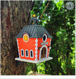 Fire Station Birdhouse, Decorative Firefighter Gift, 3D Printed USA Garden Decor