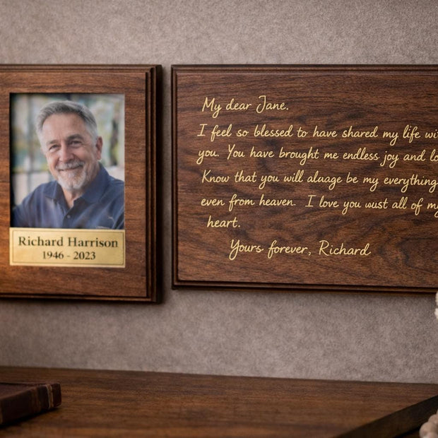 Custom Handwriting Memorial Plaque, Engraved Handwritten Message, Personalized In Loving Memory Gift