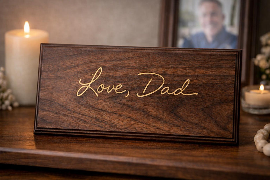 Custom Handwriting Memorial Plaque, Engraved Handwritten Message, Personalized In Loving Memory Gift