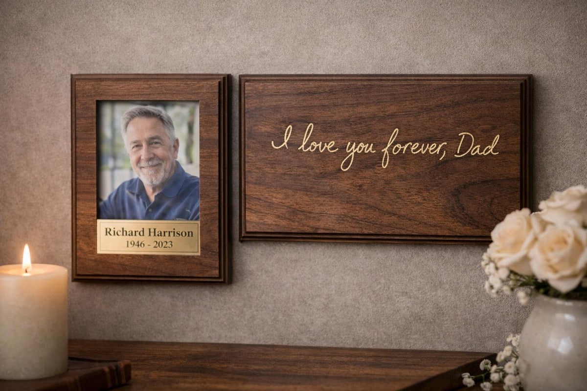 Custom Handwriting Memorial Plaque, Engraved Handwritten Message, Personalized In Loving Memory Gift