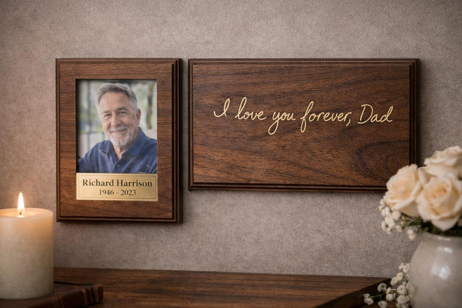 Custom Handwriting Memorial Plaque, Engraved Handwritten Message, Personalized In Loving Memory Gift
