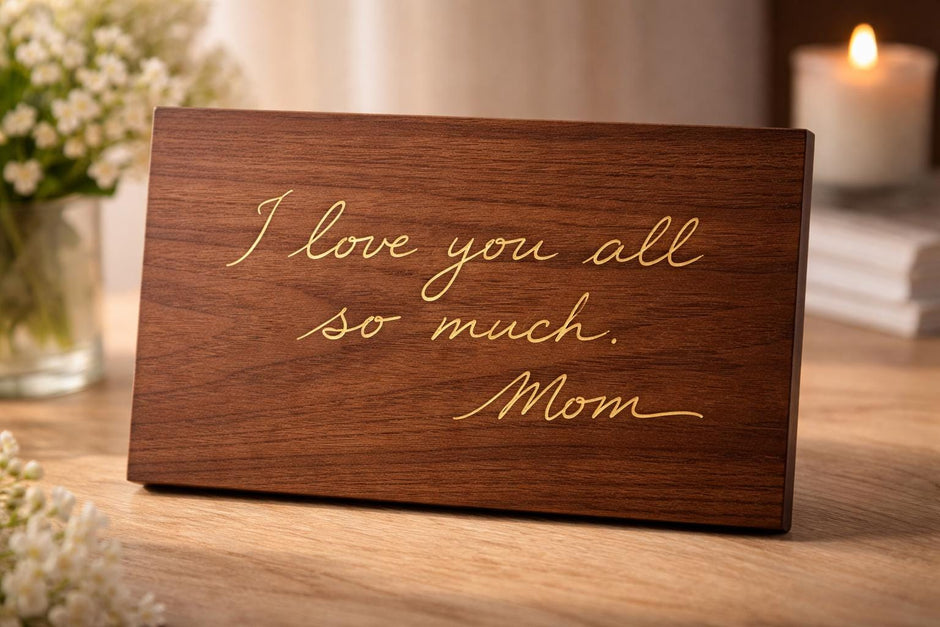 Custom Handwriting Memorial Plaque, Engraved Handwritten Message, Personalized In Loving Memory Gift