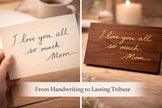 Custom Handwriting Memorial Plaque, Engraved Handwritten Message, Personalized In Loving Memory Gift