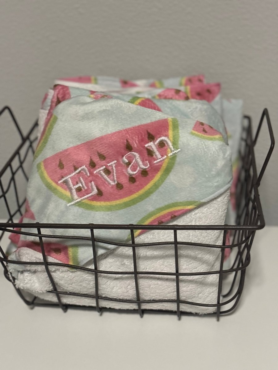 Watermelons & Dots Hooded Baby Towel - Hooded Towels - Custom Crafting Alliance, LLC