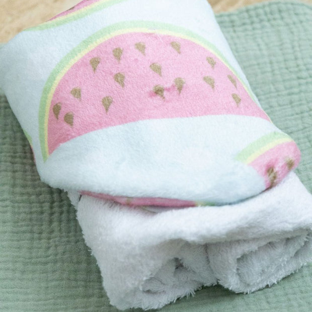 Watermelons & Dots Hooded Baby Towel - Hooded Towels - Custom Crafting Alliance, LLC