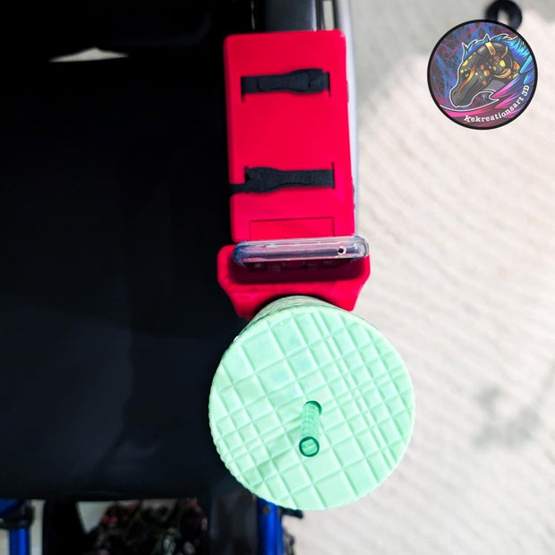 Wheelchair Cup & Phone Holder – Works with Powerchairs & Manual Chairs - Multiple Colors To Choose From - Mobility Aides - Custom Crafting Alliance, LLC