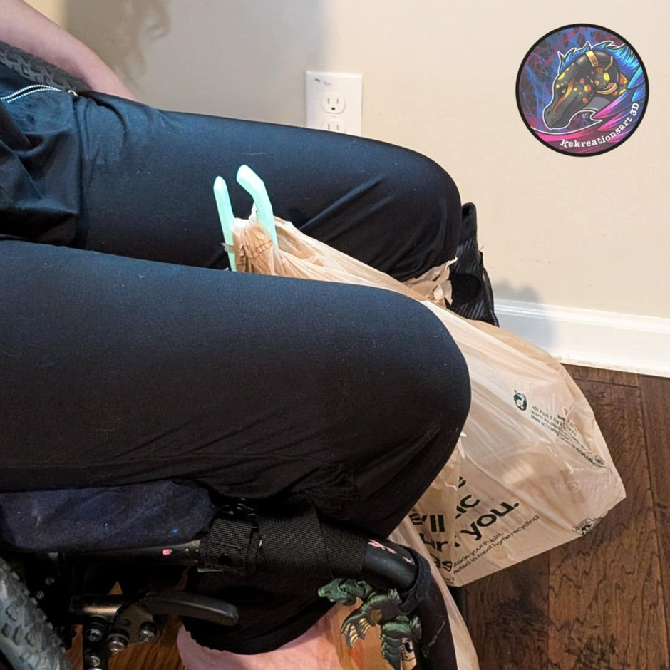 Wheelchair Grocery Bag Hook – Hands - Free Carrying Aid for Wheelchairs - Mobility Aides - Custom Crafting Alliance, LLC