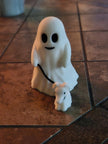 Whimsical Ghost Walking Pet Figurine – 3D - Printed Cute & Playful Decor - Custom Crafting Alliance, LLC
