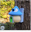 Whimsical Mushroom Birdhouse for Gardens – Fairy Cottage Outdoor Bird Home - Bird House - Custom Crafting Alliance, LLC