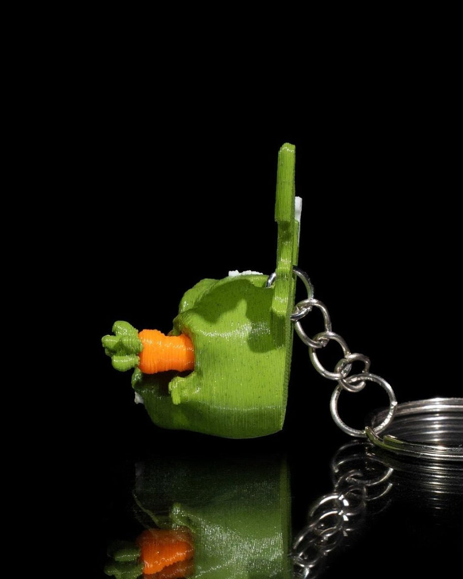 Zombie Bunny Keychain – Quirky & Spooky 3D - Printed Accessory - Keychain - Custom Crafting Alliance, LLC