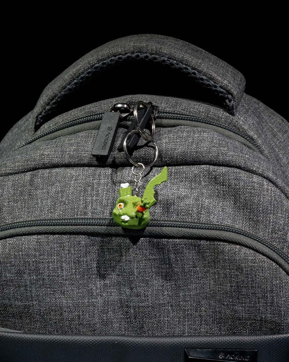 Zombie Bunny Keychain – Quirky & Spooky 3D - Printed Accessory - Keychain - Custom Crafting Alliance, LLC