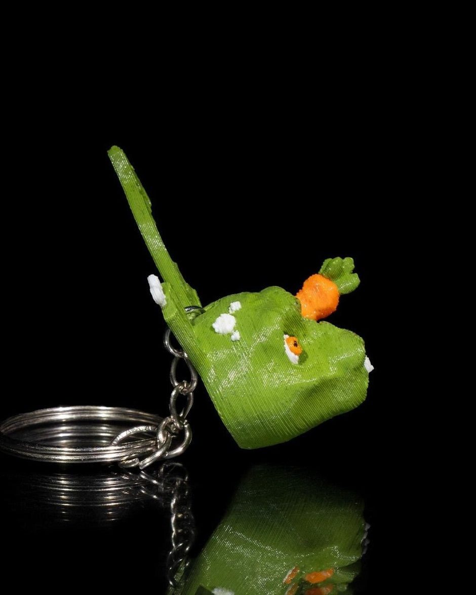 Zombie Bunny Keychain – Quirky & Spooky 3D - Printed Accessory - Keychain - Custom Crafting Alliance, LLC
