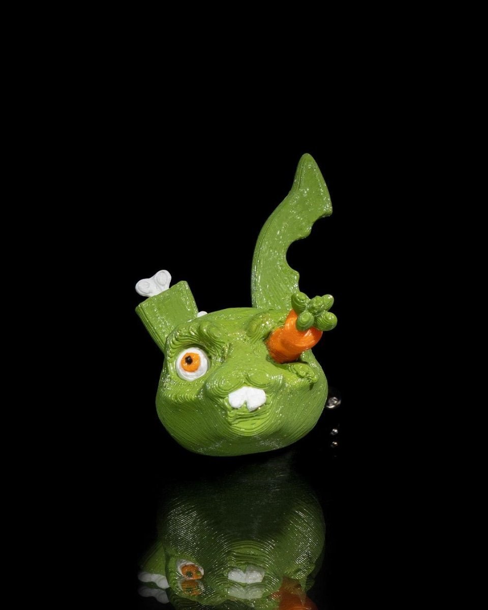 Zombie Bunny Keychain – Quirky & Spooky 3D - Printed Accessory - Keychain - Custom Crafting Alliance, LLC