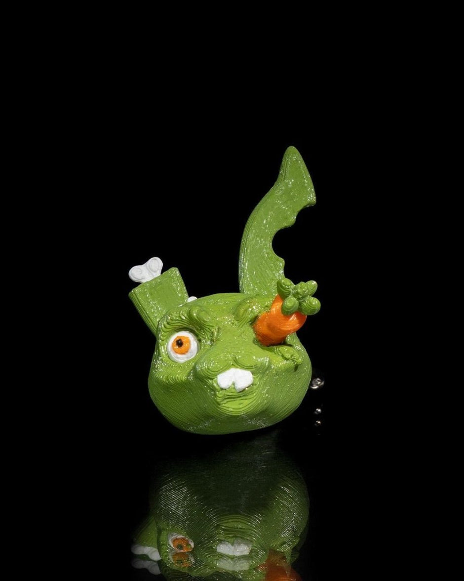 Zombie Bunny Keychain – Quirky & Spooky 3D - Printed Accessory - Keychain - Custom Crafting Alliance, LLC