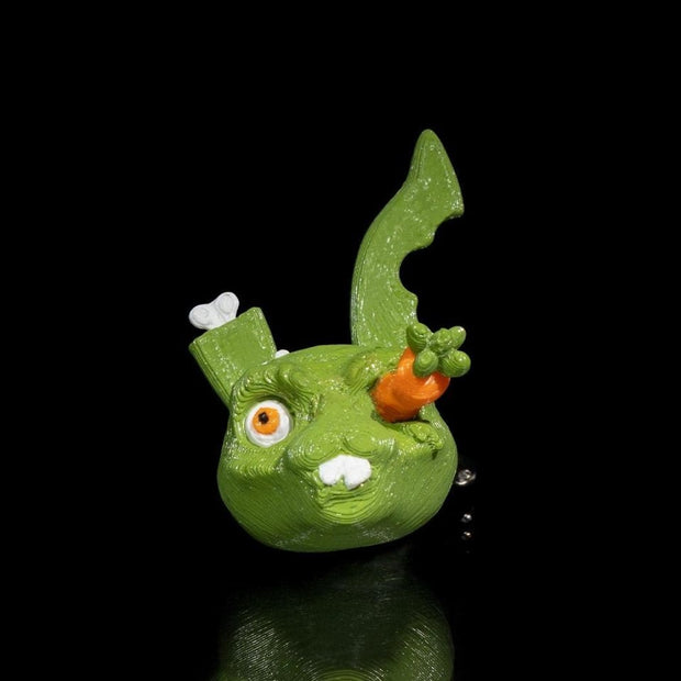Zombie Bunny Keychain – Quirky & Spooky 3D - Printed Accessory - Keychain - Custom Crafting Alliance, LLC