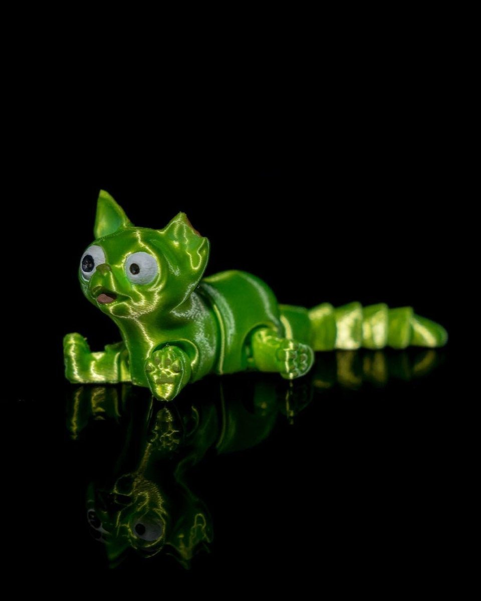 Zombie Kitty Figurine – Quirky & Creepy 3D - Printed Collectible - Custom Crafting Alliance, LLC