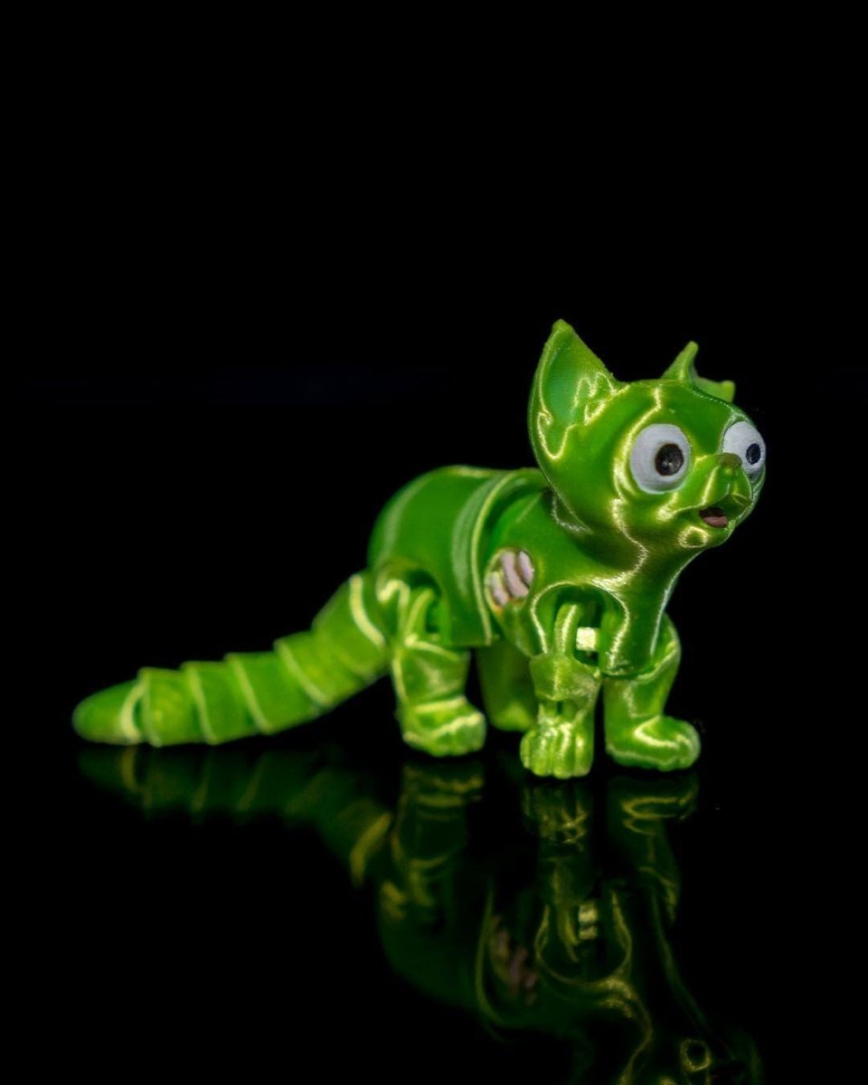 Zombie Kitty Figurine – Quirky & Creepy 3D - Printed Collectible - Custom Crafting Alliance, LLC
