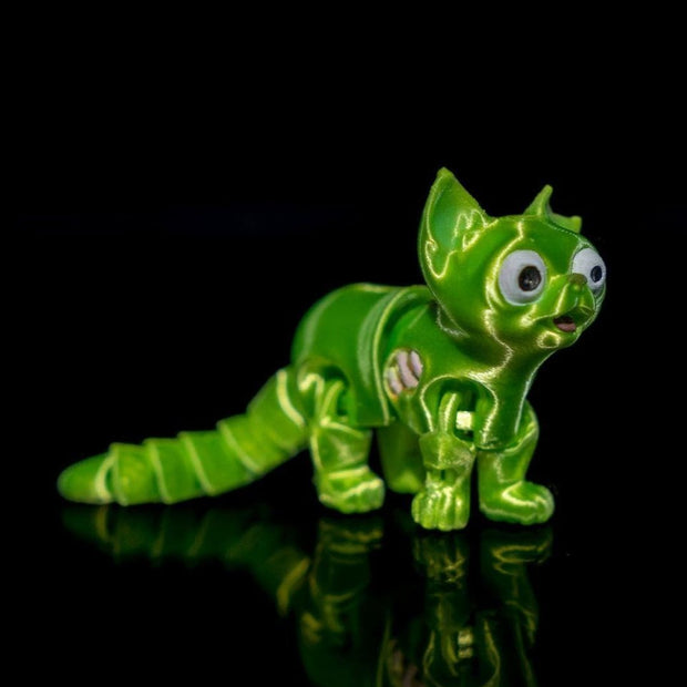 Zombie Kitty Figurine – Quirky & Creepy 3D - Printed Collectible - Custom Crafting Alliance, LLC