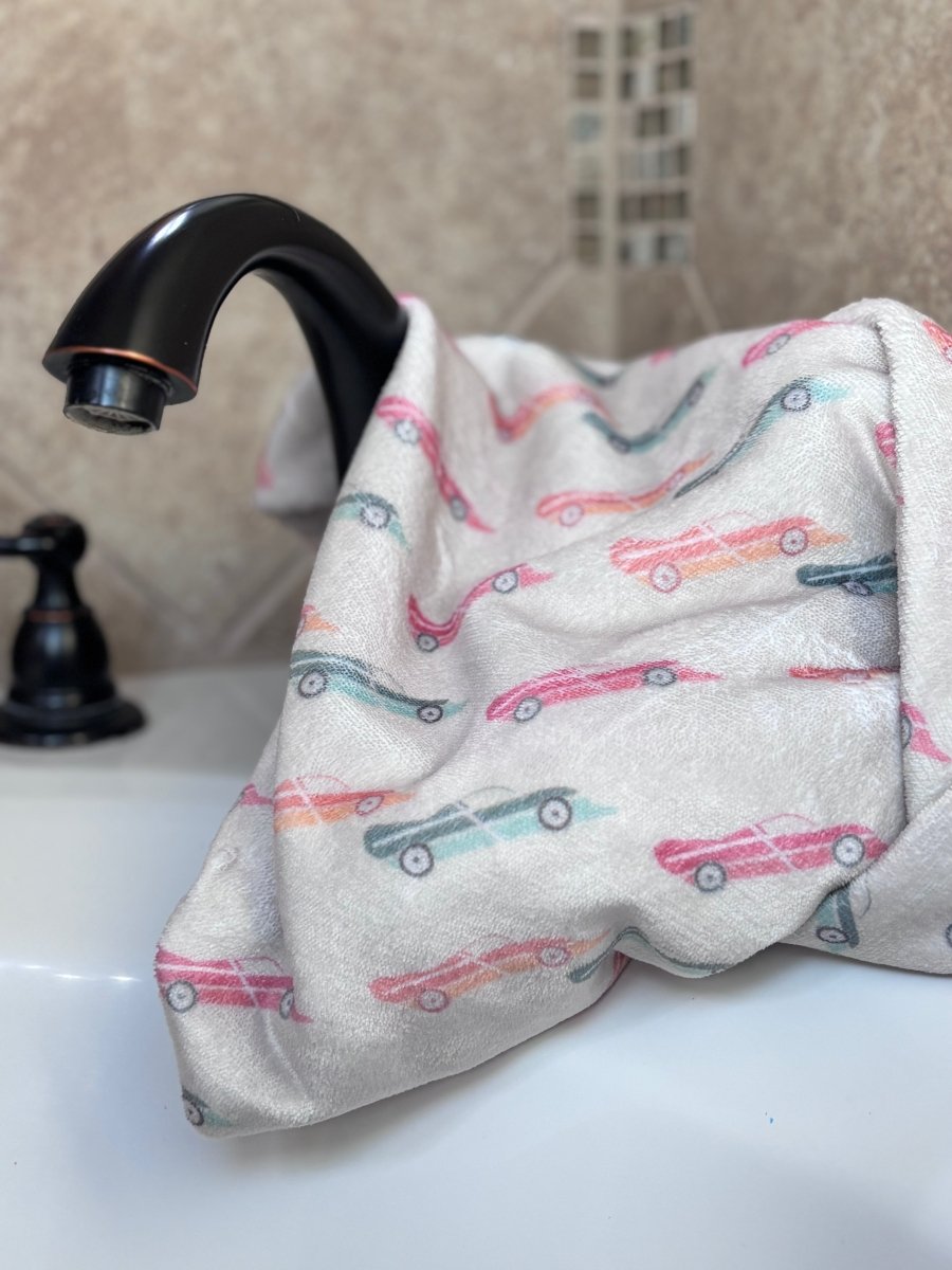 Zoomies Race Car Hooded Baby Towel - Hooded Towels - Custom Crafting Alliance, LLC
